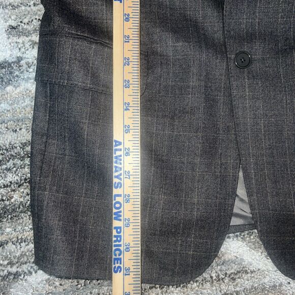 Jos. A. Bank Signature Blazer Men 40R  Gray Brown Windowpane Plaid Wool Jacket - Picture 16 of 16
